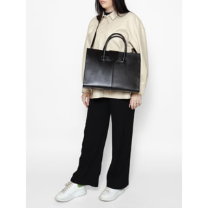 Borsa a mano da Donna Evelina in Vera Pelle Made in Italy 29x40x9 cm