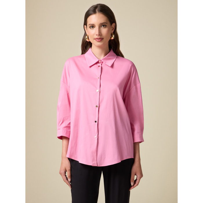 Oltre - Camisa de manga tres cuartos - Rosa