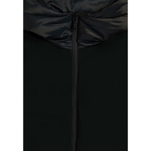 Piumino donna lunghezza media con inserti lucidi e opachi