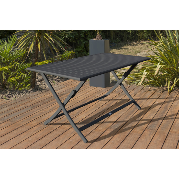 MARIUS - Table de jardin pliante en aluminium