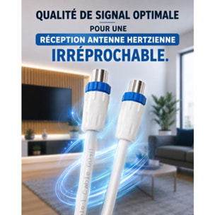 Câble antenne TV ESSENTIELB 10M - 9.5mm 17VATC