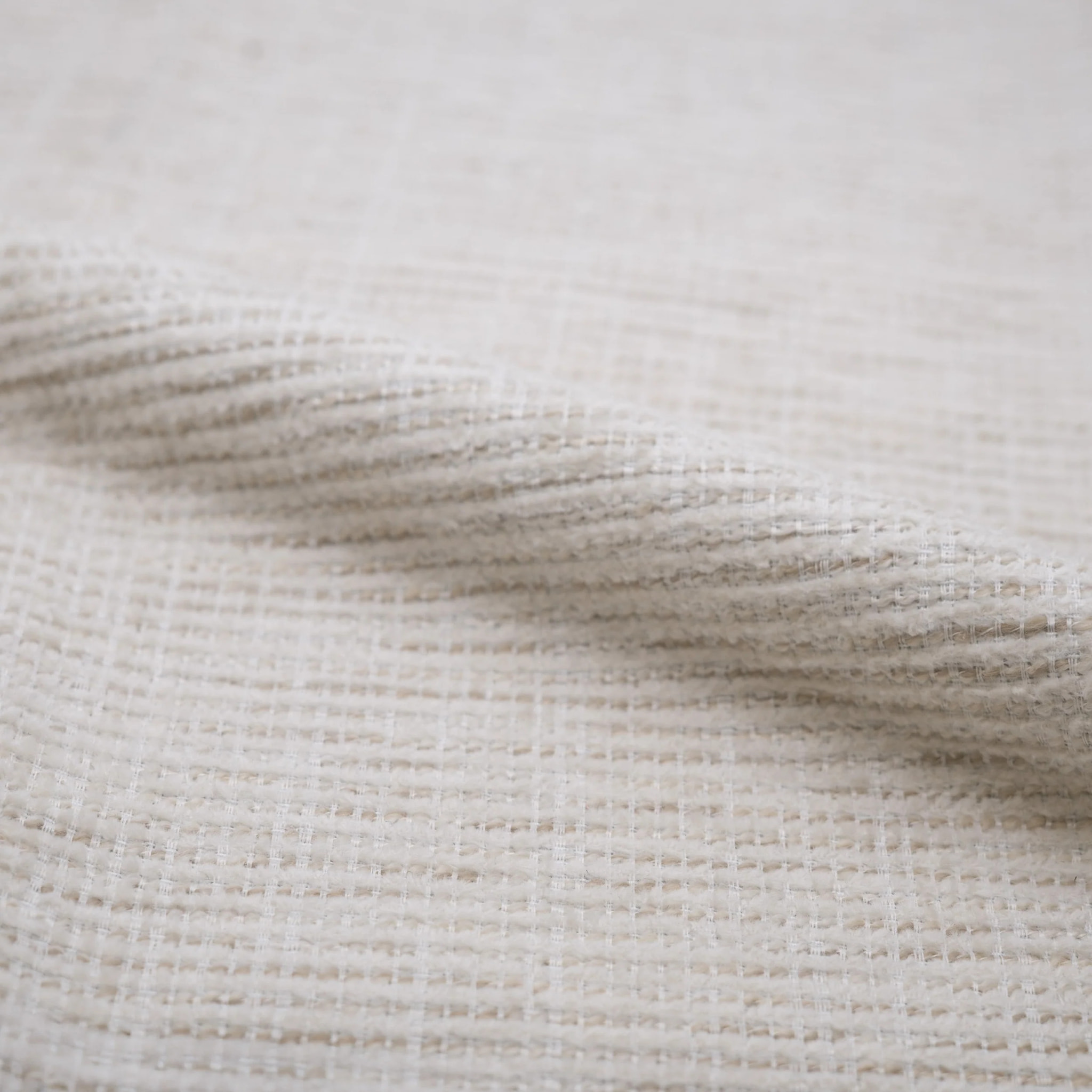 Chaise en tissu blanc chiné - Andy