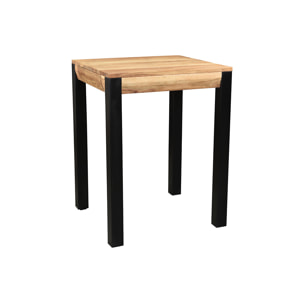 Table de bar extensible en bois massif et métal L80-135 cm TRAP