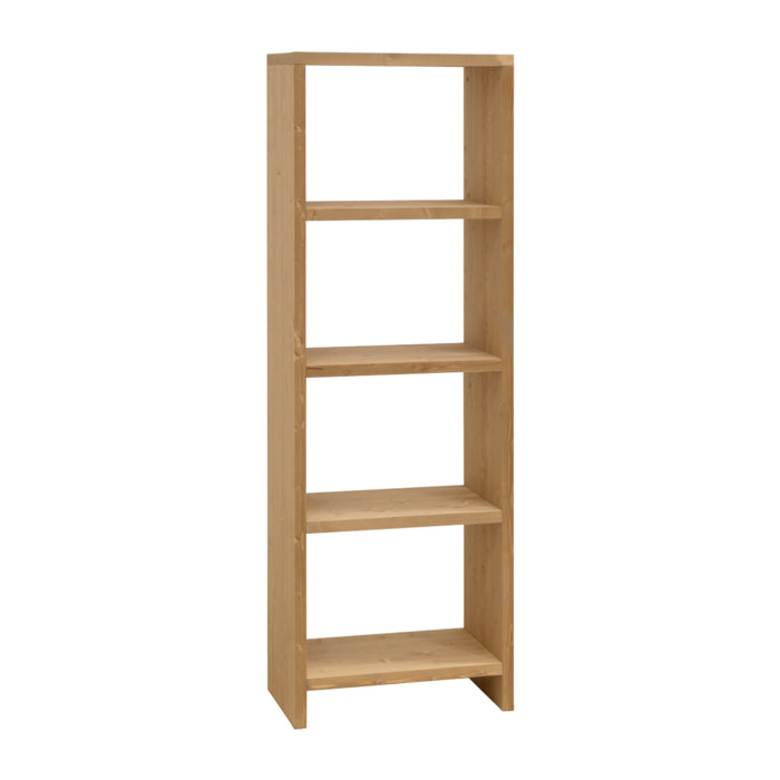 Étagère en bois massif ton chêne moyen de 180x60cm Hauteur: 180 Longueur: 60 Largeur: 35