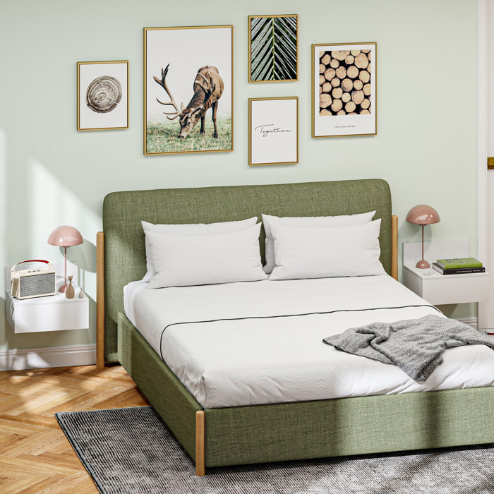 Juego de 2 Mesitas de Noche Flotantes Mesillas de Noche para Dormitorio con Cajón Mesas de Noche para Habitación Hogar 43x36,5x30,5 cm Blanco