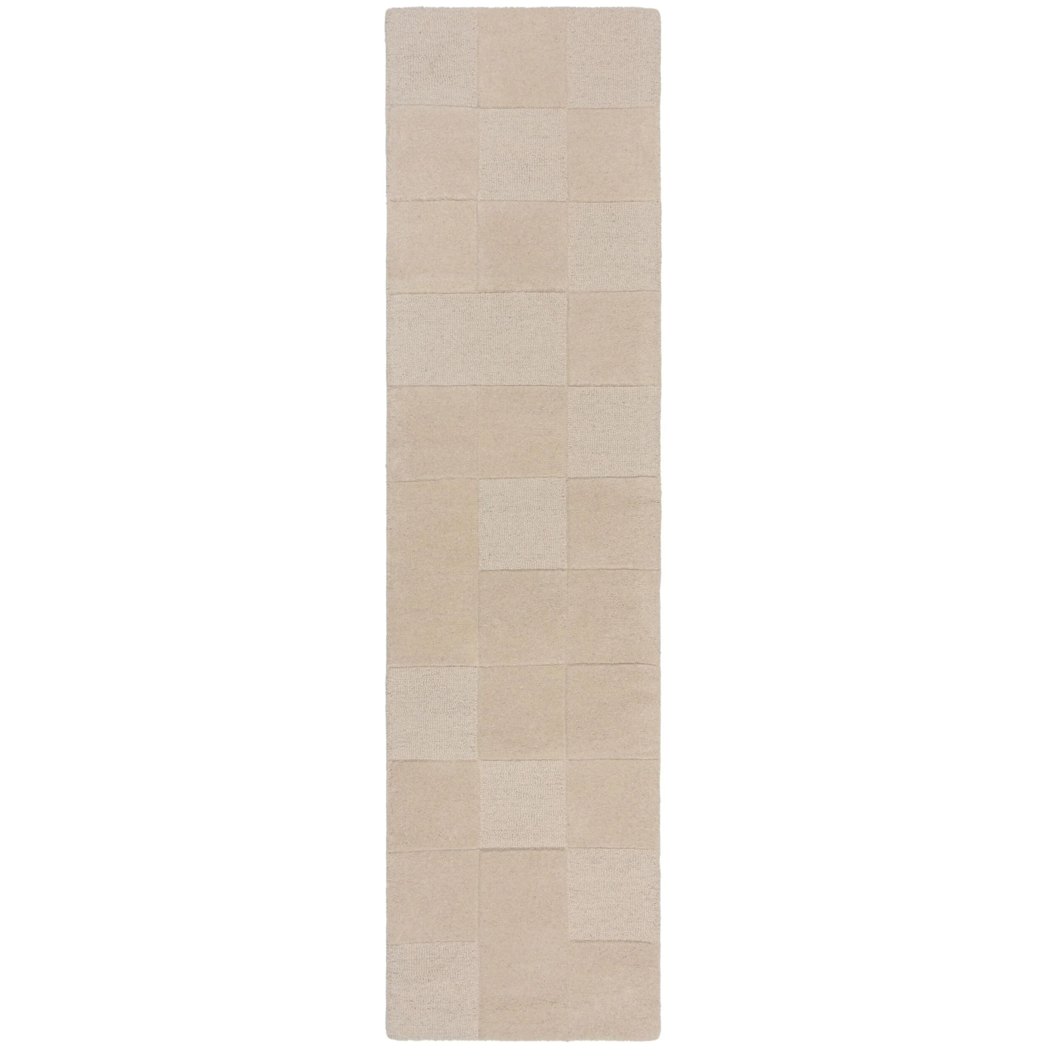 Tapis en laine de couloir CHECKERBOARD Beige
