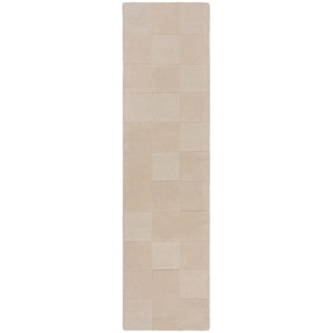 Tapis en laine de couloir CHECKERBOARD Beige