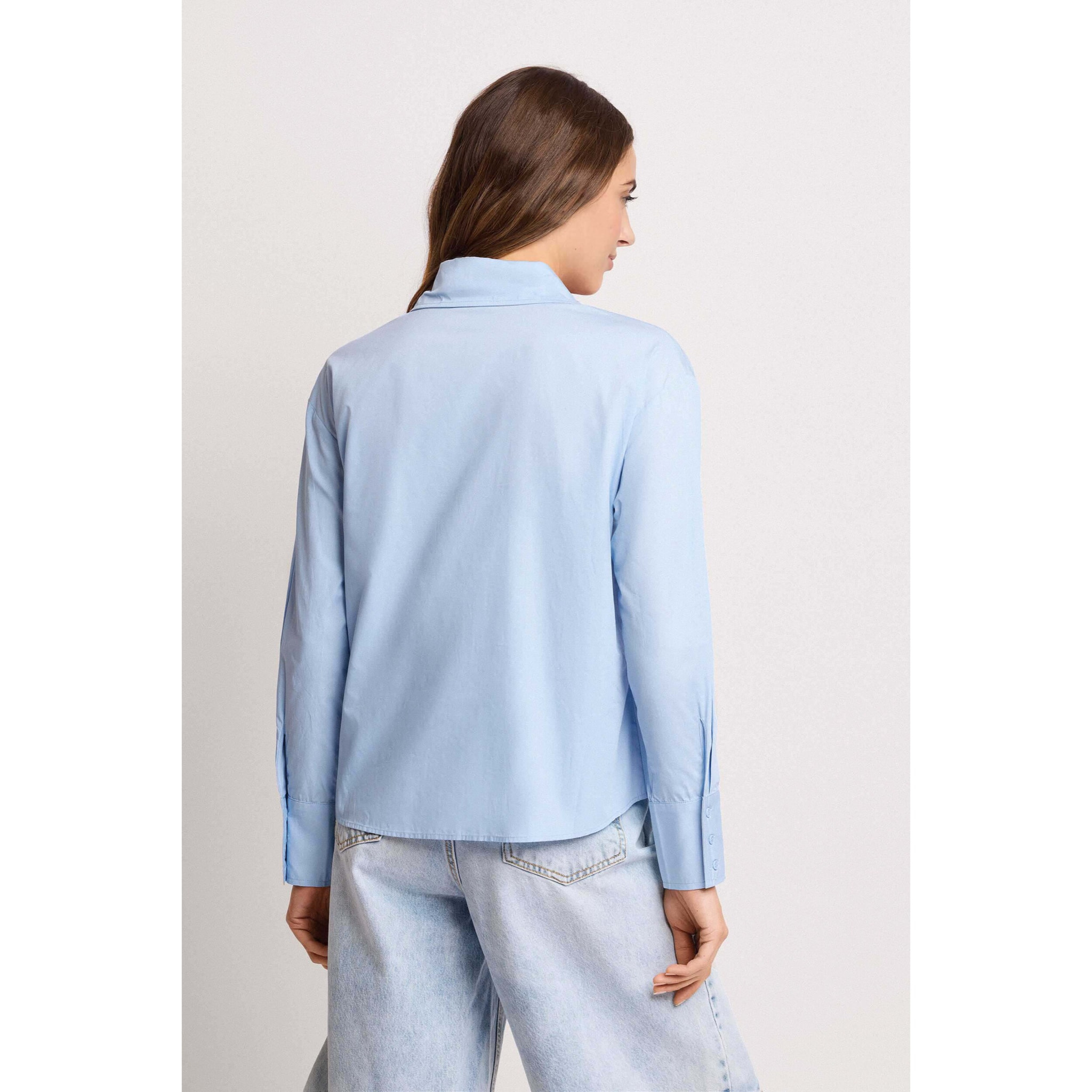 Kocca - Camicia minimal con strass Donna, Tinta unita, Colletto di camicia