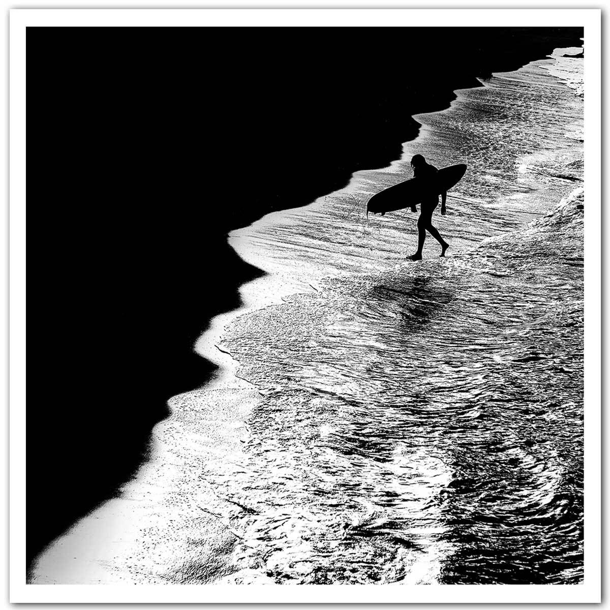 Poster surf au clair de lune Affiche seule