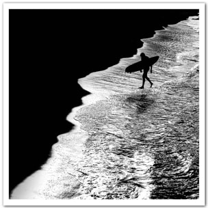 Poster surf au clair de lune Affiche seule