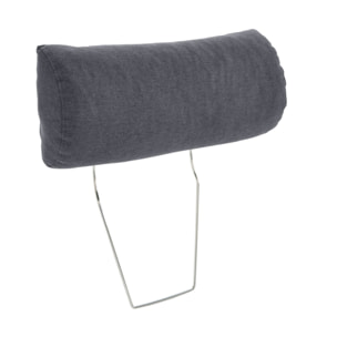 Barrie - canapé d'angle réversible 4 places avec têtière amovible en tissu - Gris