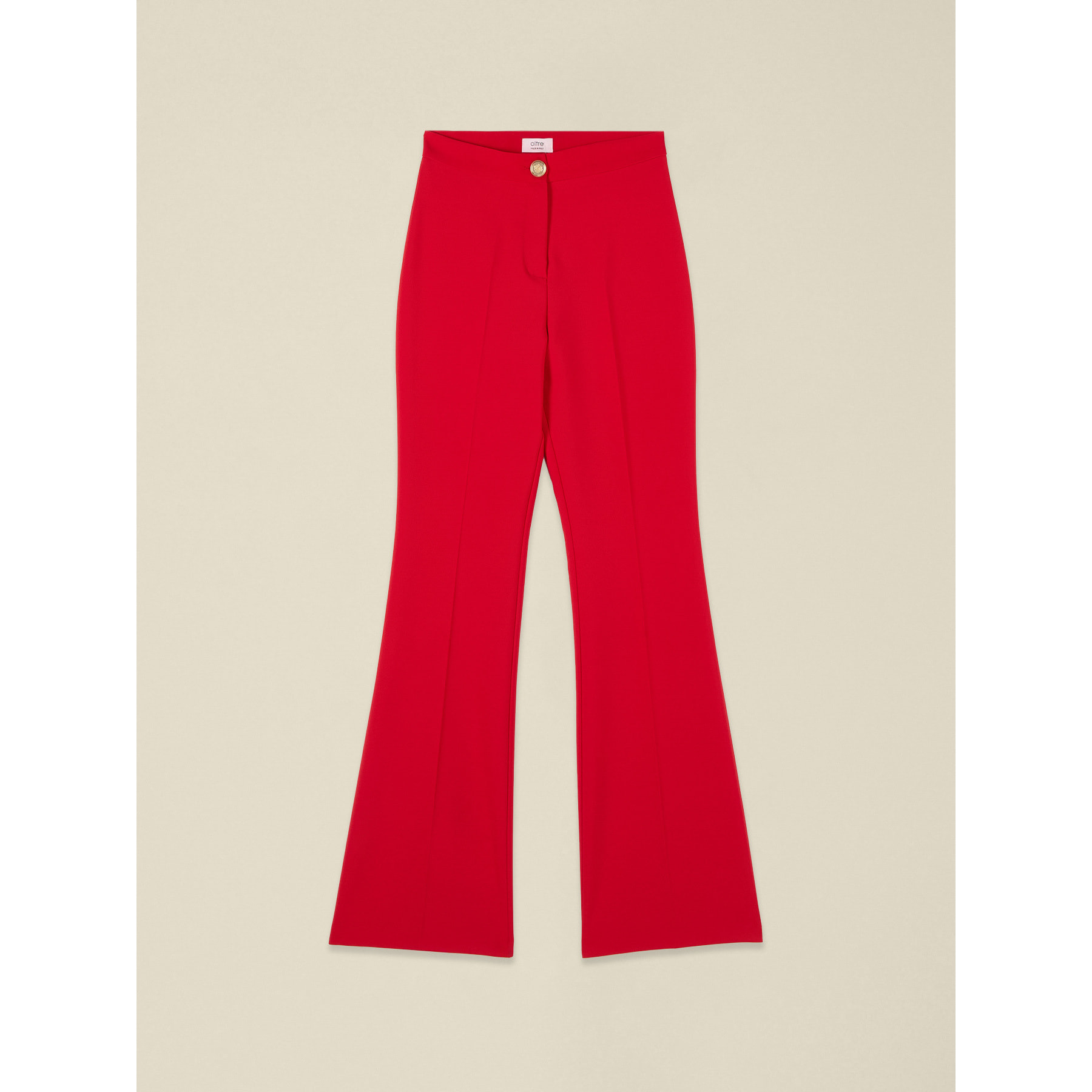 Oltre - Pantaloni flare a vita alta - Rosso