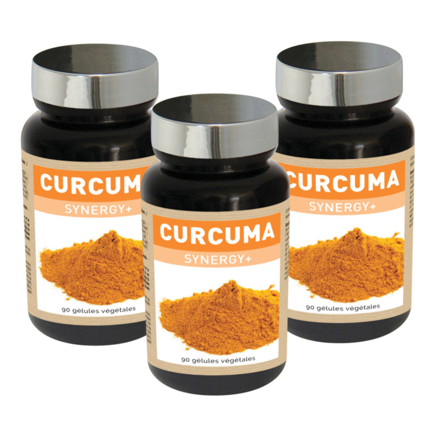 NUTRI EXPERT - Curcuma Synergy + - Maintien la santé des articulations, os et cartilages - Enrichi en minéraux Antioxydants - Contribue à la formation de collagène - Vegan - Lot de 3 produits