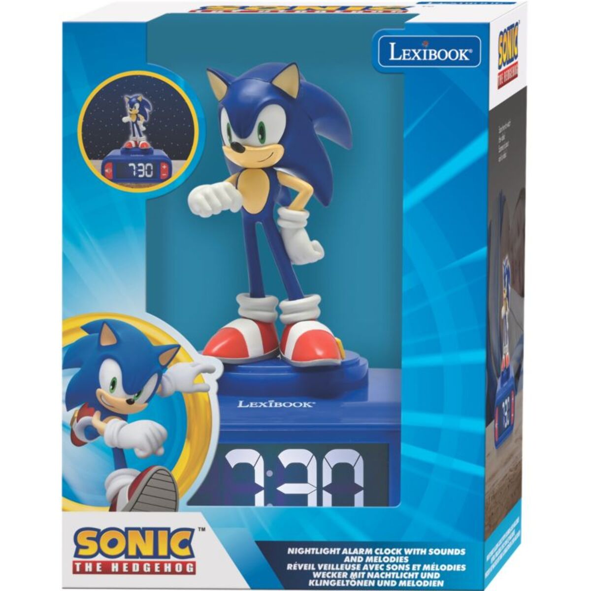Radio réveil LEXIBOOK lumineuse avec micro Sonic