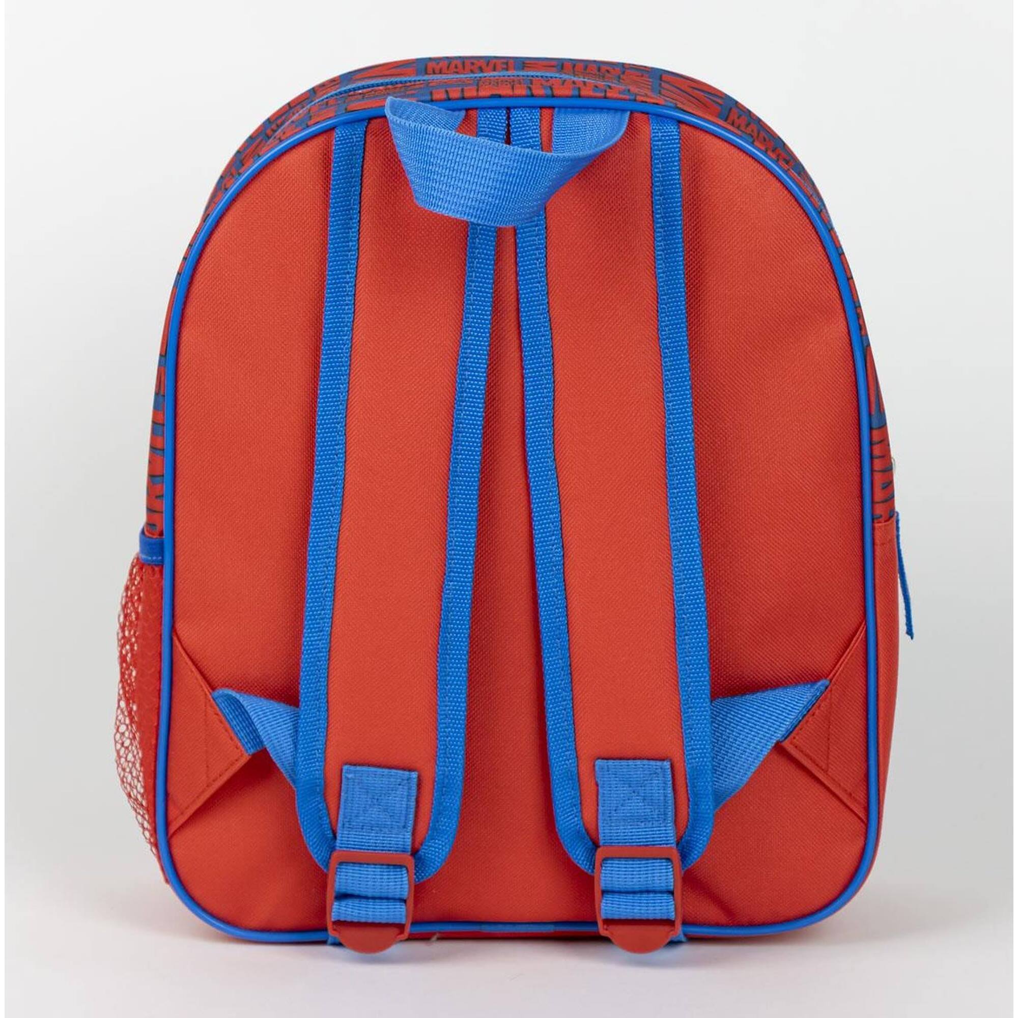 Mochila infantil de los vengadores - color azul - cierre de cremallera - 25x20x29 cm - mochila escolar - asas acolchadas