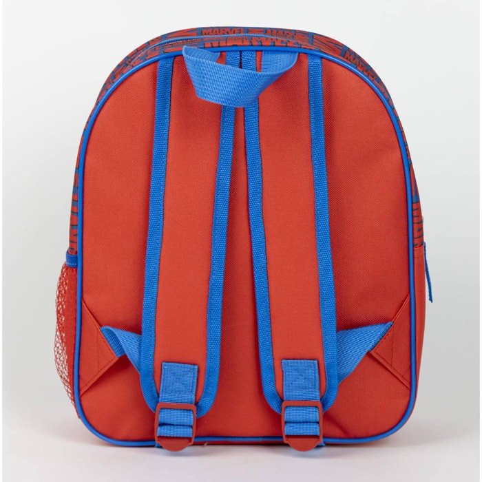 Mochila infantil de los vengadores - color azul - cierre de cremallera - 25x20x29 cm - mochila escolar - asas acolchadas