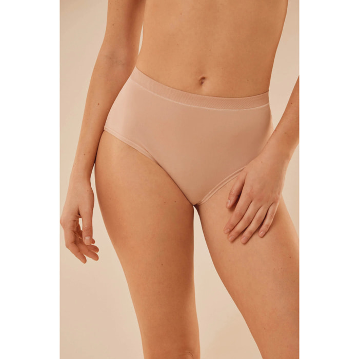 Slip a vita alta beige