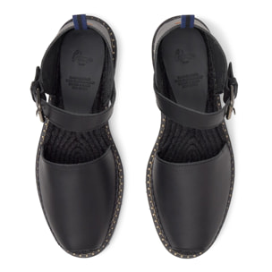 Alpargata Fer estilo menorquina plana en napa con hebilla