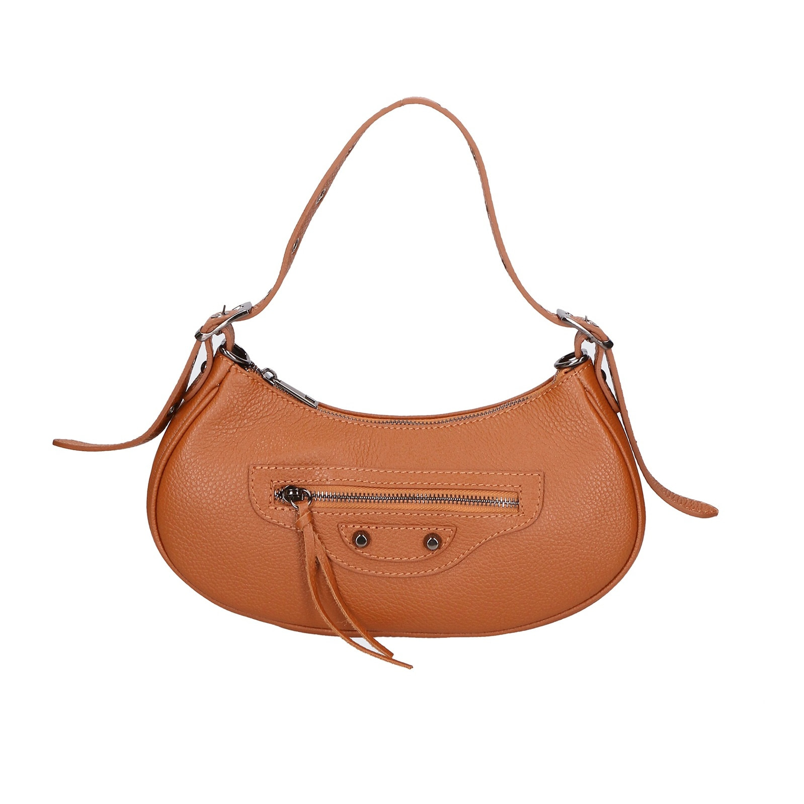 Borsa a spalla da donna - Modello Loredana - Vera pelle - 30.0 x 15.0 x 8.0 cm