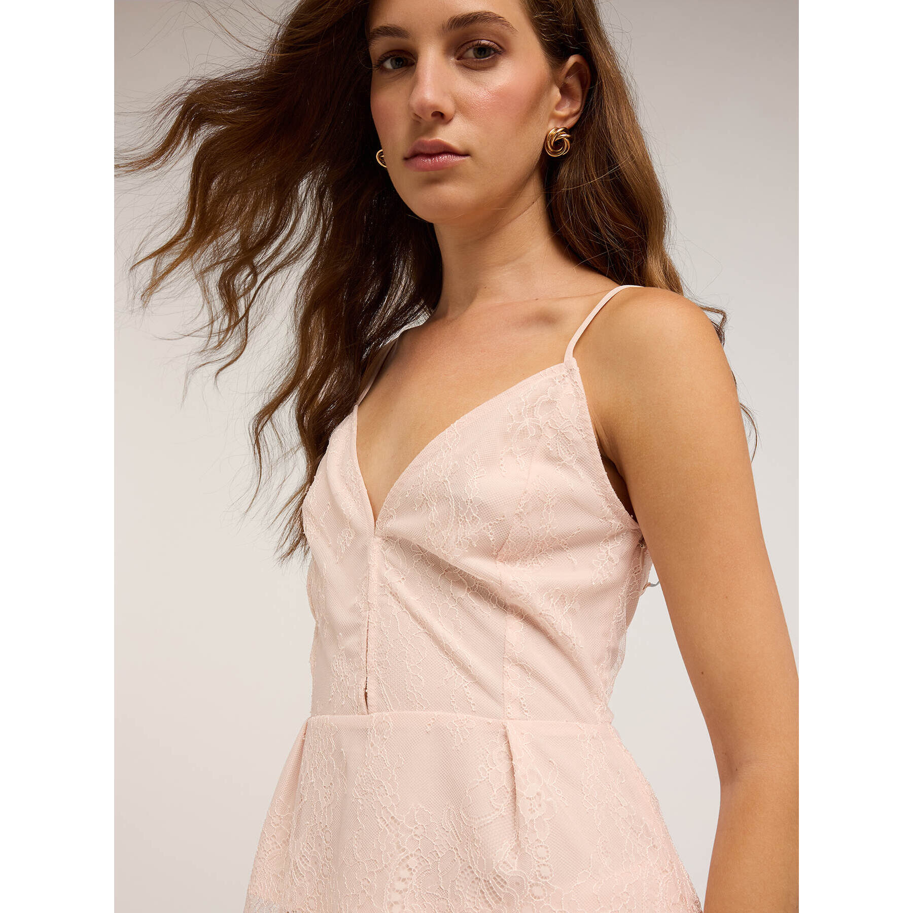 Motivi - Top in pizzo - Rosa cipria