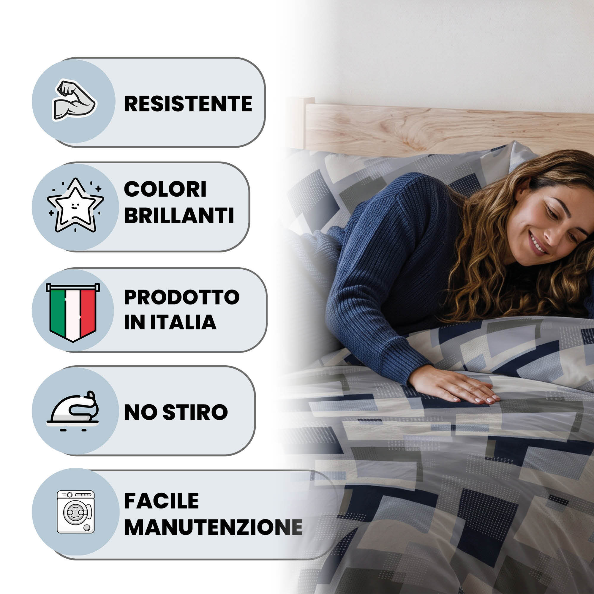 PARURE COPRIPIUMINO INFINITY - 100% Microfibra