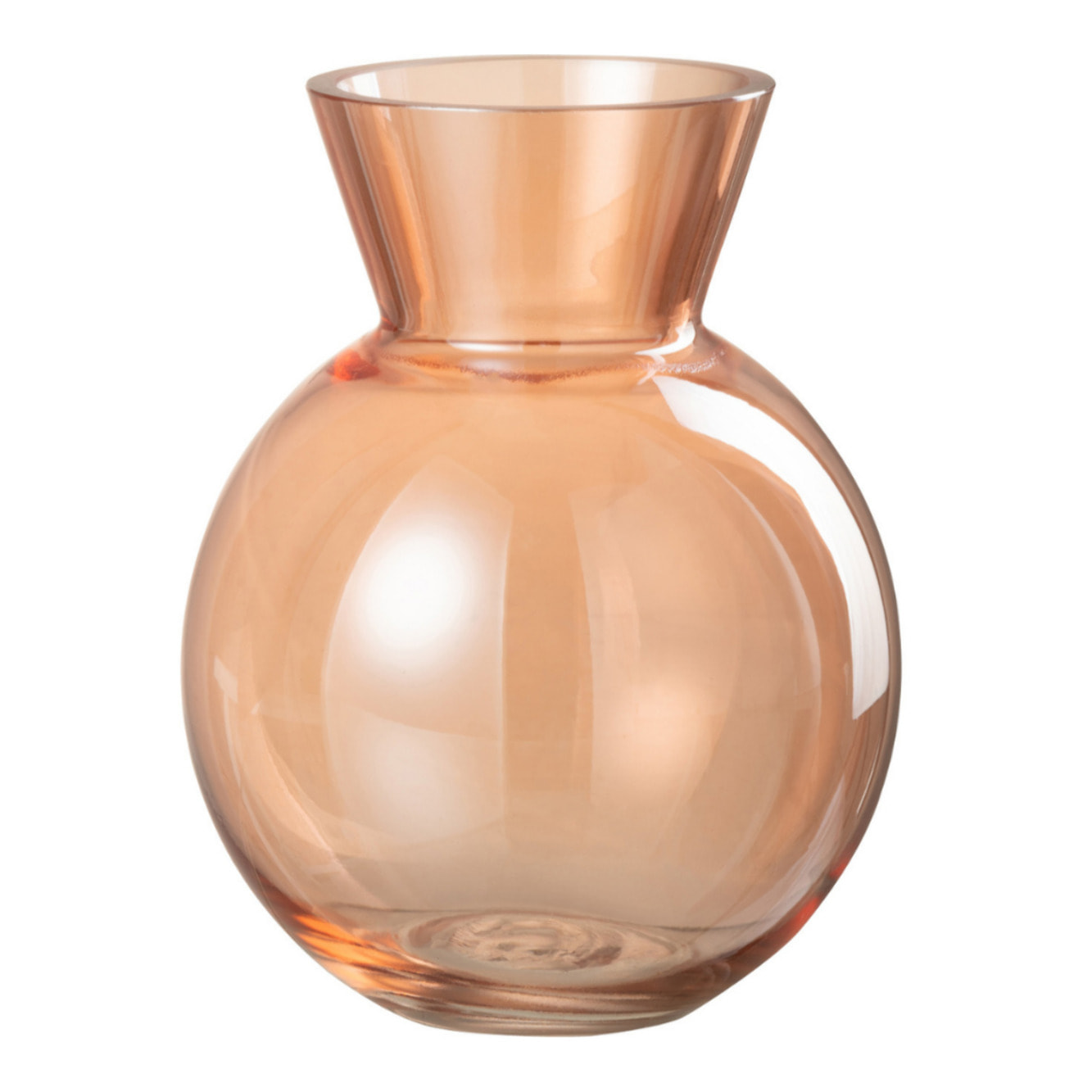J-Line vase Lucy - verre - orange - small - Ø 13 cm