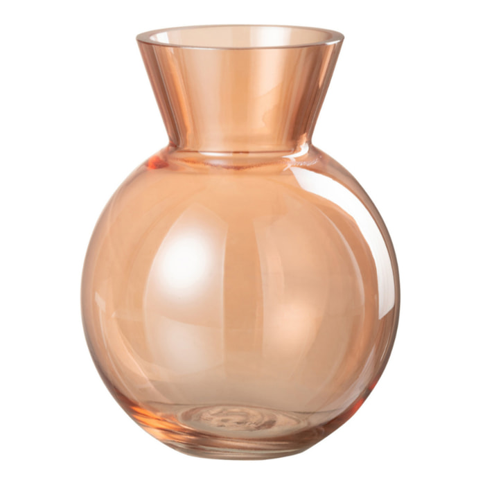 J-Line vase Lucy - verre - orange - small - Ø 13 cm