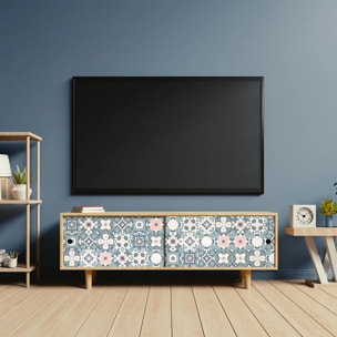 Sticker carrelage - Ambiance Sticker - 60 CARREAUX DE CIMENT MEUBLE CARREIRA - Meuble - 15x15cm