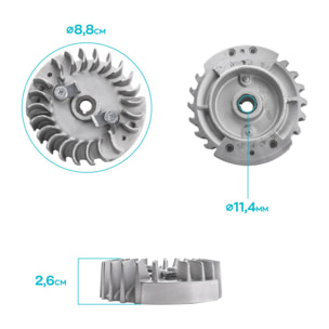 Volano Magnetico Per Motosega 25Cc Volano Completo In Lega Di Alluminio Per Motoseghe 25Cc