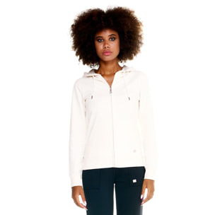 Sudadera de mujer Leone con capucha Basic con cremallera completa