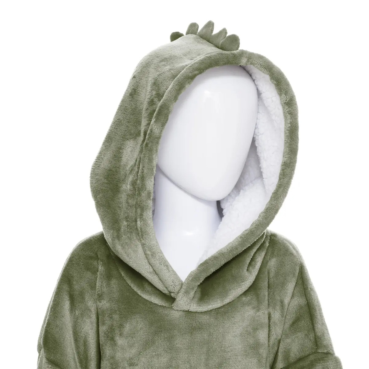 Plaid sweatshirt "Dinosaure" vert pour 3 à 10 ans