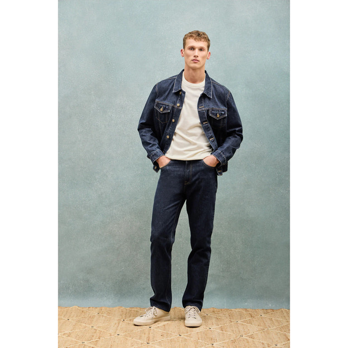 Giacca in denim Boston con logo ricamato