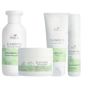 WELLA PROFESSIONALS Kit Elements Renewing Shampoo 250ml + Mask 150ml + Conditioner 200ml +  Leave-In Spray 150ml