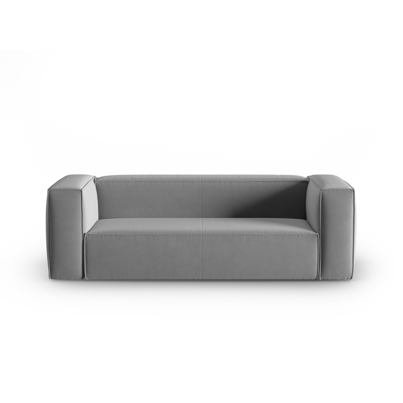 Canapé "Mackay" 3 places en velours gris clair