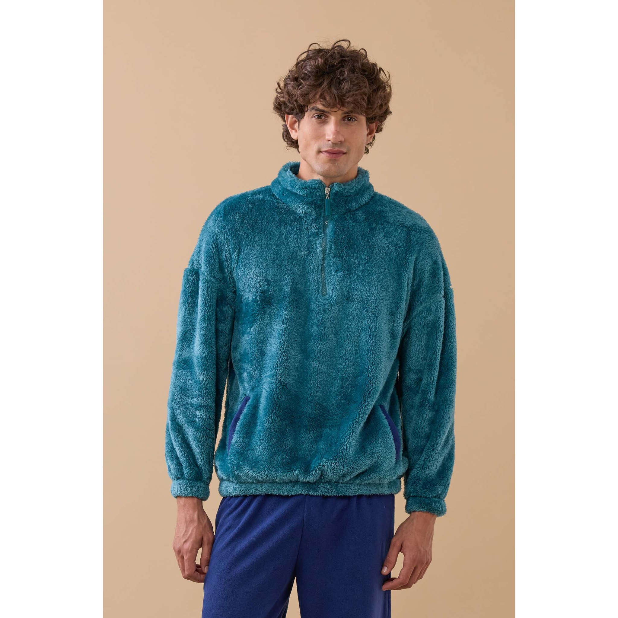 Pigiama uomo paddy in eco pelliccia con zip Noidinotte