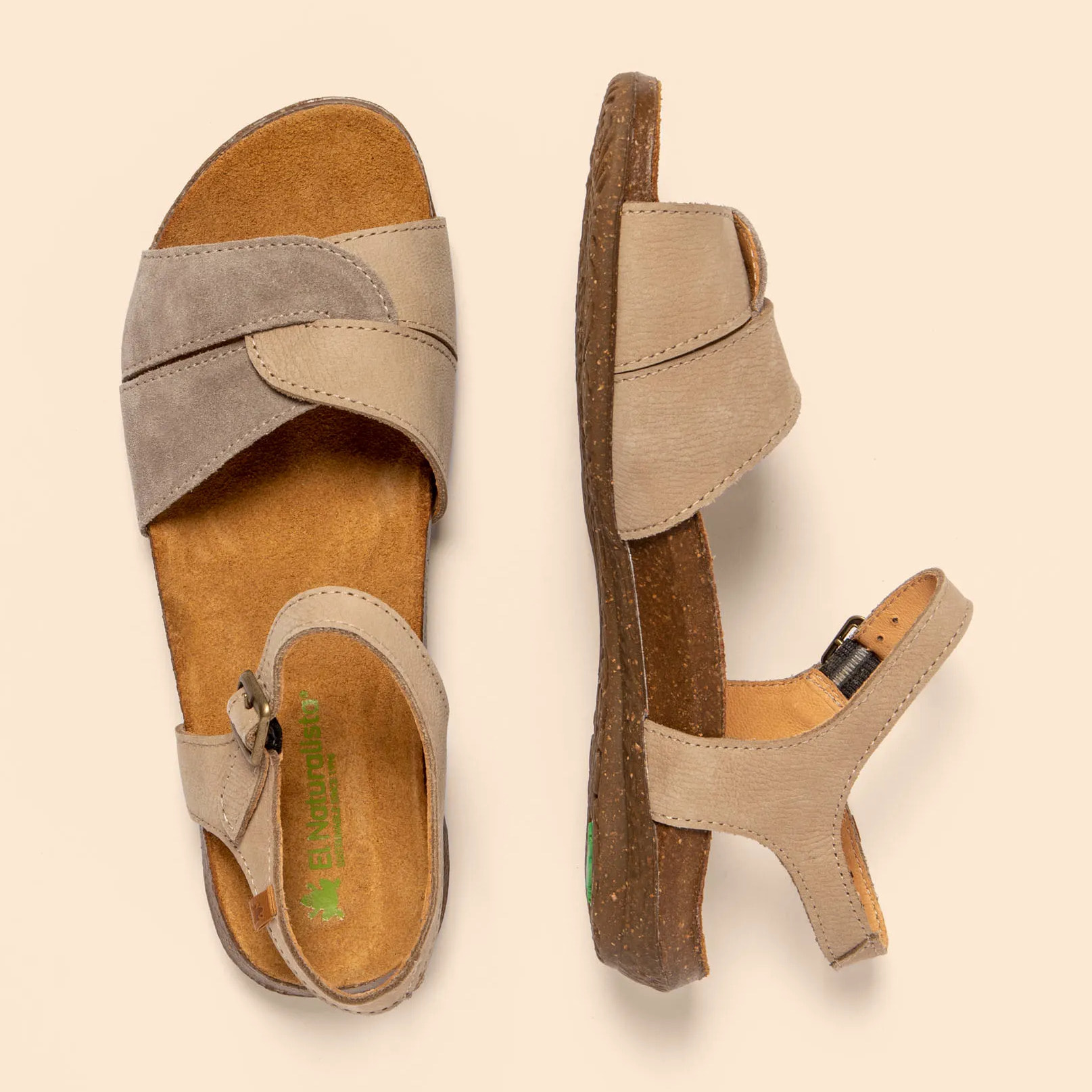 Sandalias N5557 PLEASANT-SILK SUEDE PIEDRA / WAKATAUA color Piedra