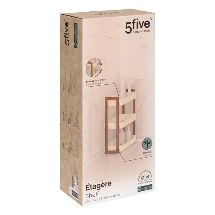 Étagère "Naturéo" 3 niveaux en bamboo