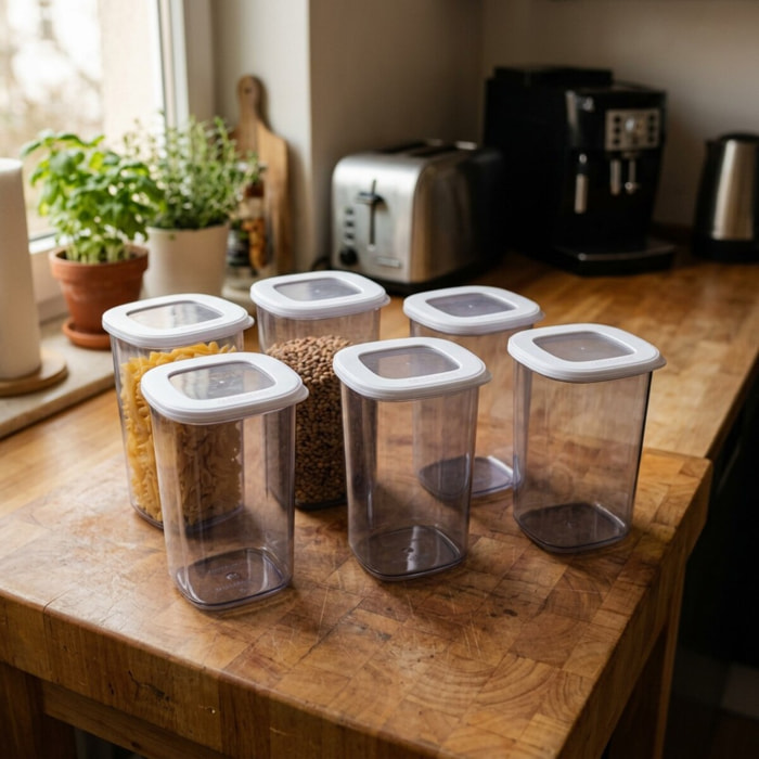 Lot de 6 boîtes hermétiques 1,1 L Fackelmann Storage