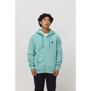 SUDADERA CON CAPUCHA FULL ZIP ICONIC DUSTY ACQUA