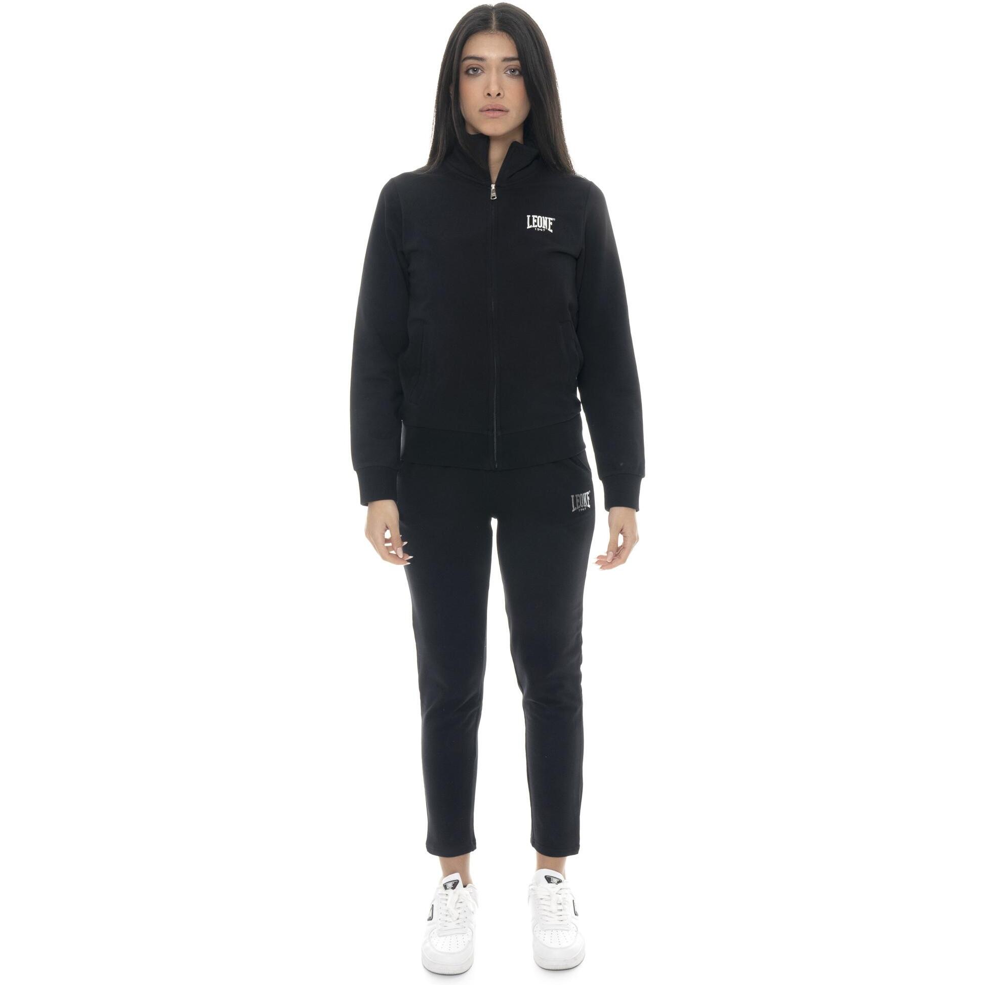 Chándal de algodón con cuello y cremallera para mujer Leone Summer Bright