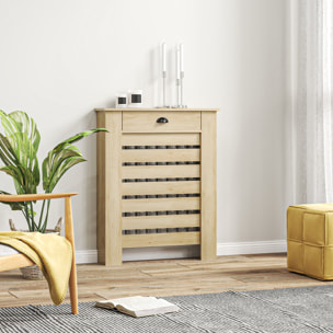 Cubre Radiadores con Cajón Cubreradiador de MDF Cubierta para Radiador para Salón Dormitorio Pasillo 78x19x95,5 cm Roble