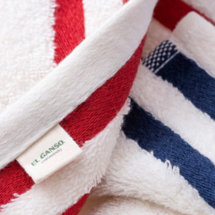 Set de 3 toallas de baño (cara 30x50cm + manos 50x90cm + ducha 70x140cm) 100% algodón 500gsm color blanco el ganso