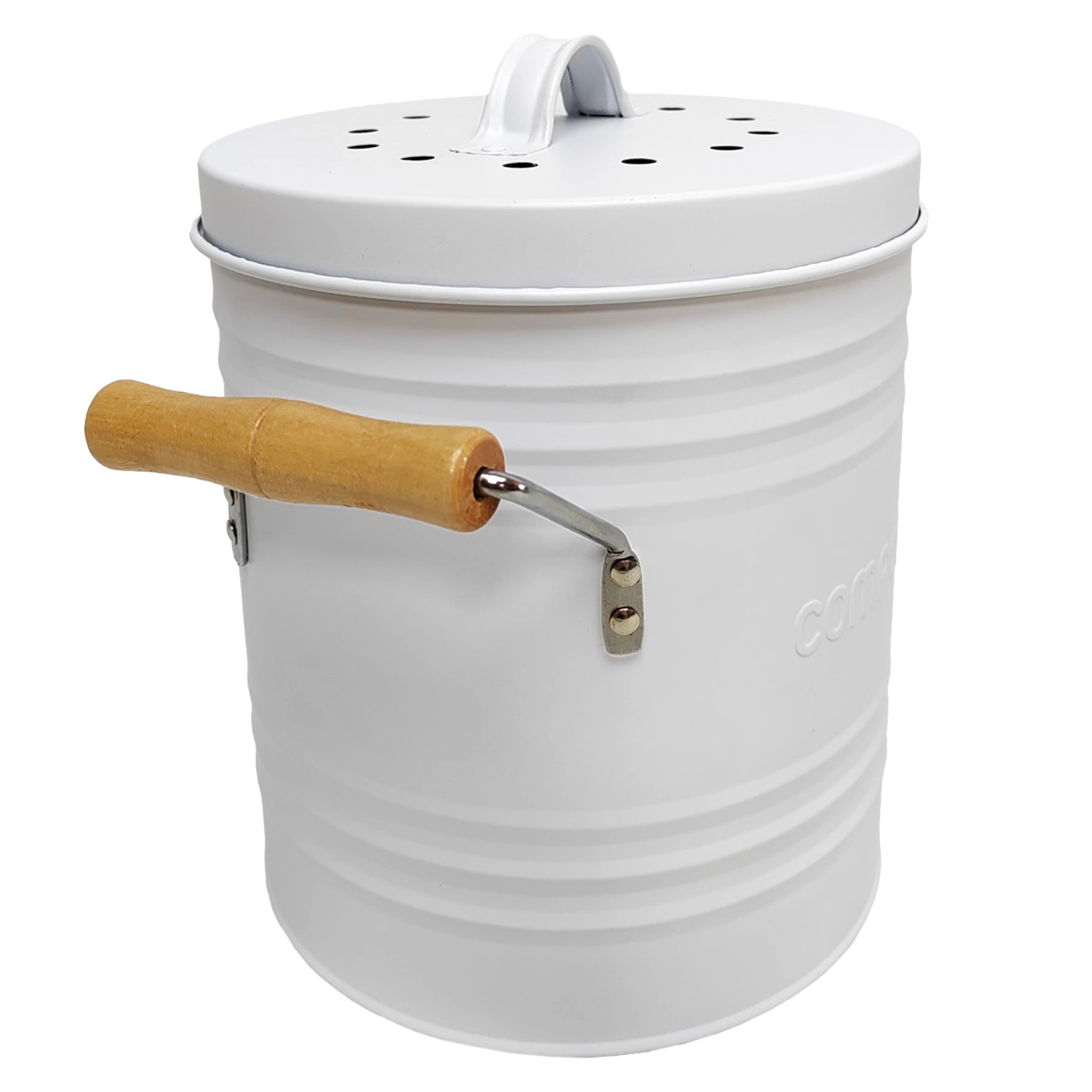 Poubelle A Compost Metal Couvercle Et Poignees