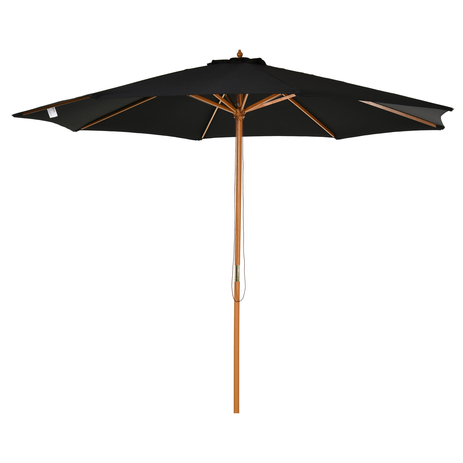 Parasol Ajustable Fácil De Transportar Ø3x2,5m Negro