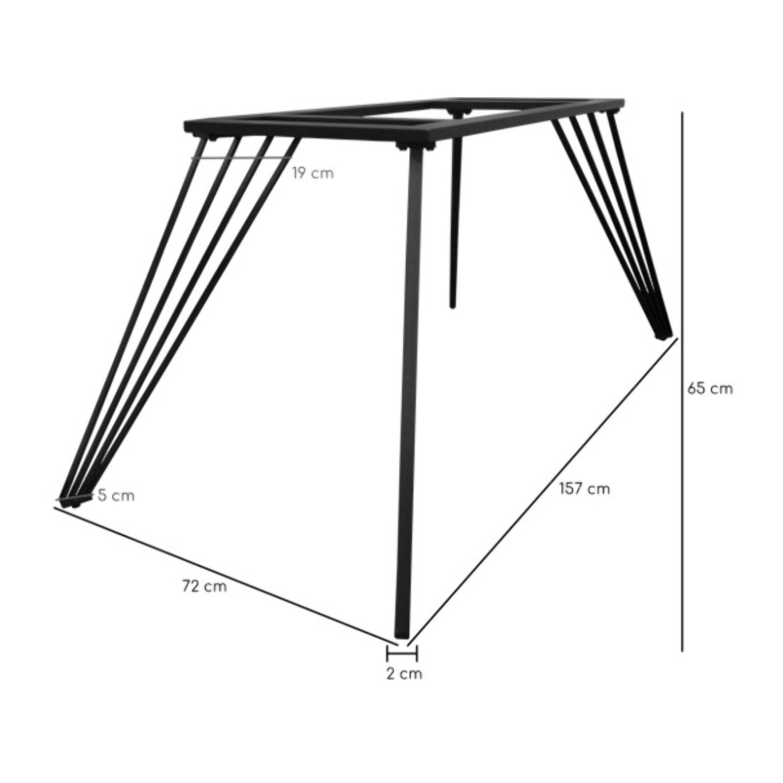 Table extensible céramique grise 180/260 cm pieds métal - UNIK