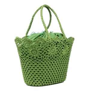 Zerba borsa a spalla donna. Realizzata in cotone.