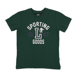 Camiseta universitaria infantil de manga corta.