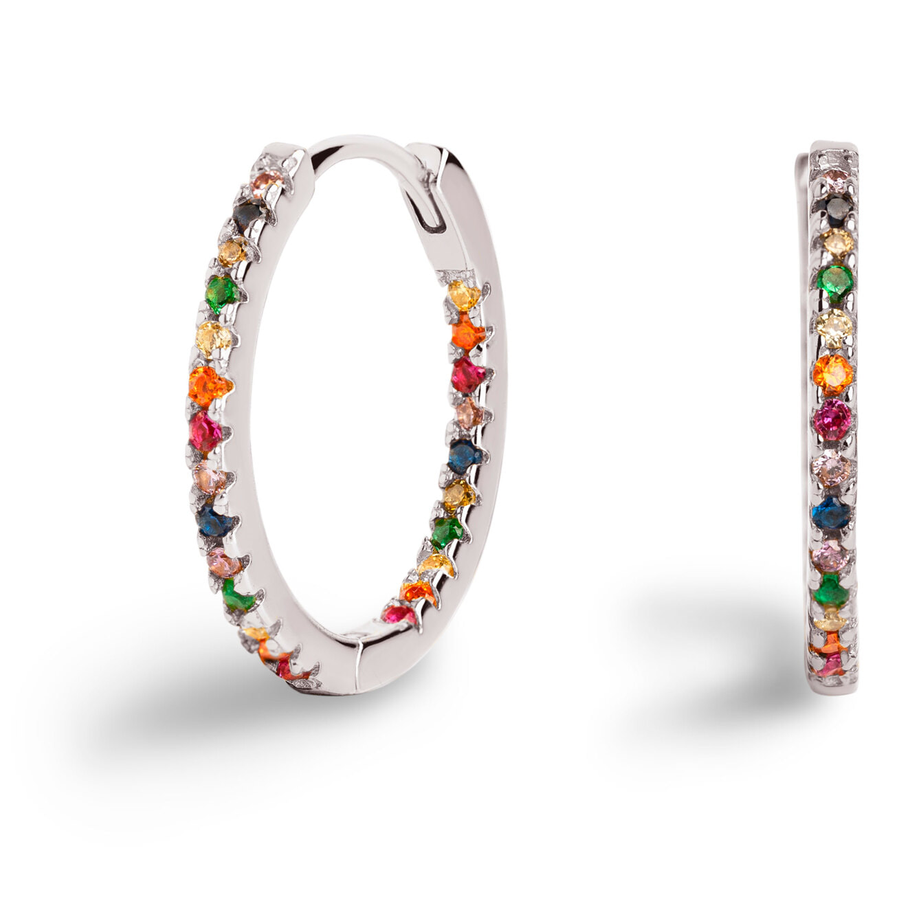 Pendientes Gleam Colors Plata