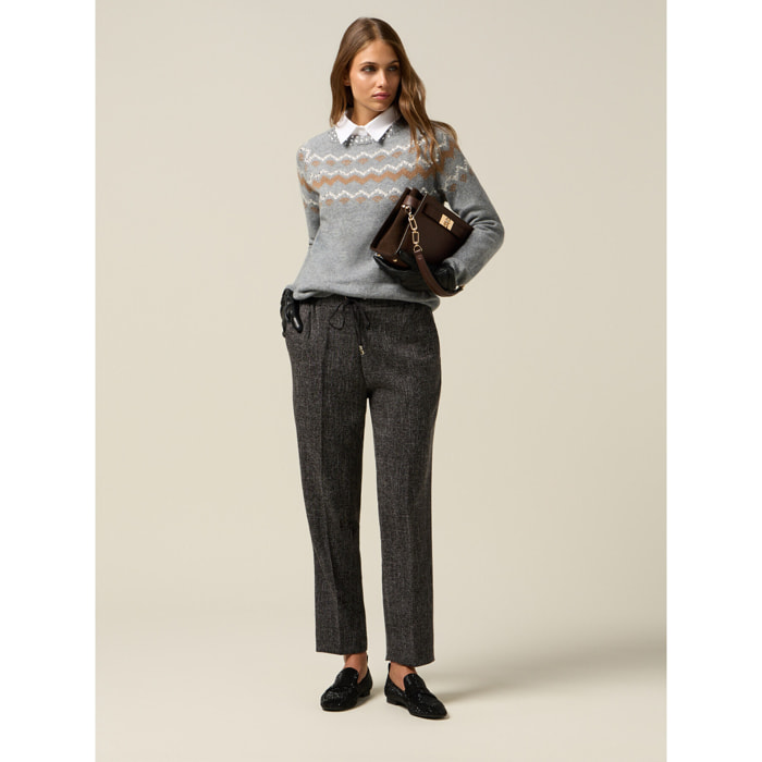 Oltre - Joggers in tessuto mélange - Grigio