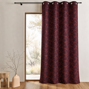 Rideau en Jacquard à Imprimés Design - Rose Blush
